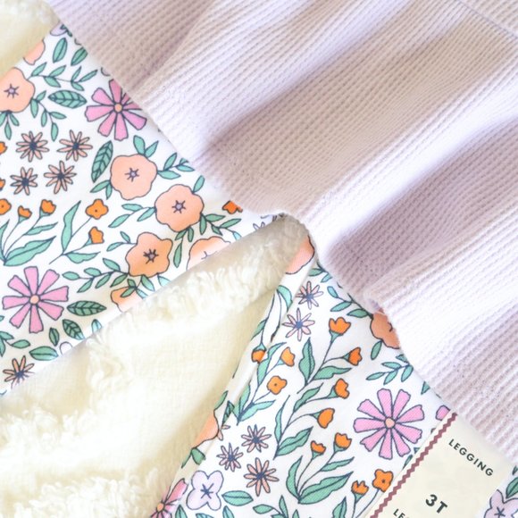 Set of 4 Spring/Summer Sparkle Waffle T-shirts, Floral Leggings & Jean Skirt NWT - Picture 5 of 16